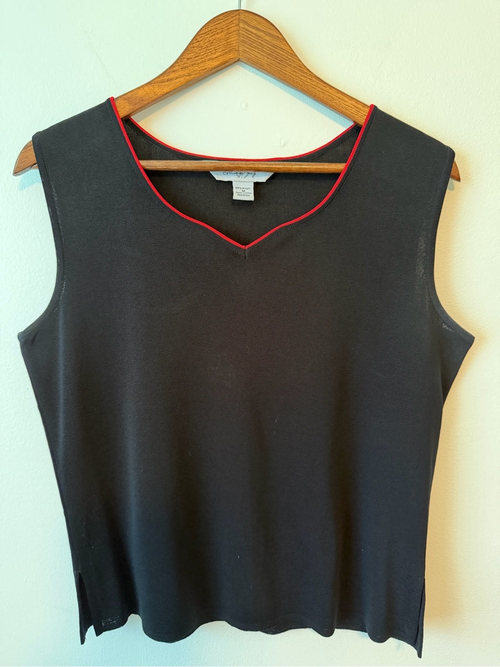 Ming Wang Open-Front Blazer with Shoulder Pads and Tank Top - Picture 3 of 15